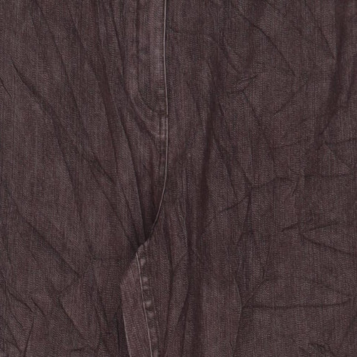 Matalan Womens Brown Cotton Bootcut Jeans Size 18 L30 in Regular Zip