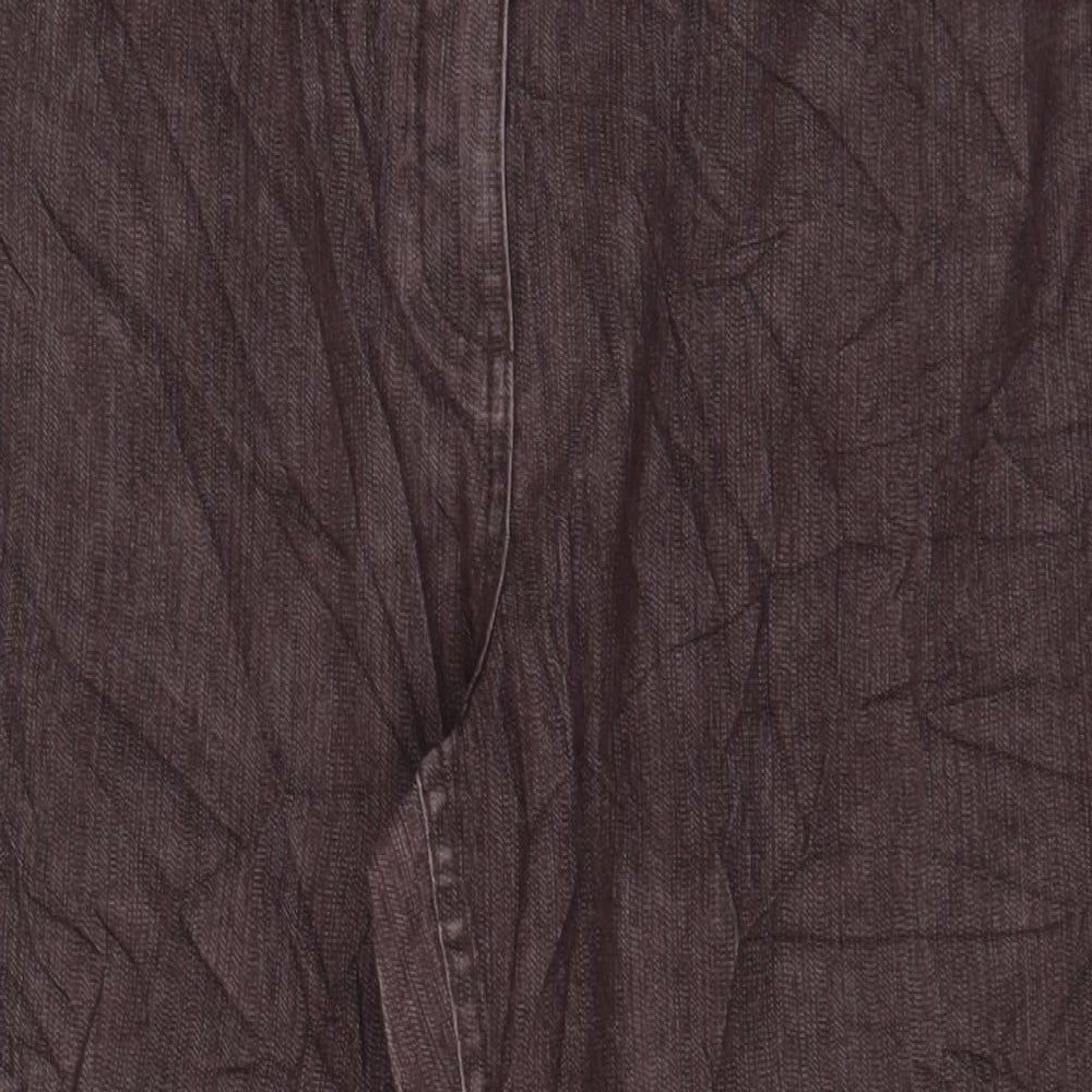 Matalan Womens Brown Cotton Bootcut Jeans Size 18 L30 in Regular Zip