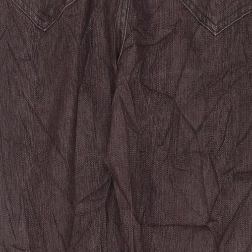 Matalan Womens Brown Cotton Bootcut Jeans Size 18 L30 in Regular Zip
