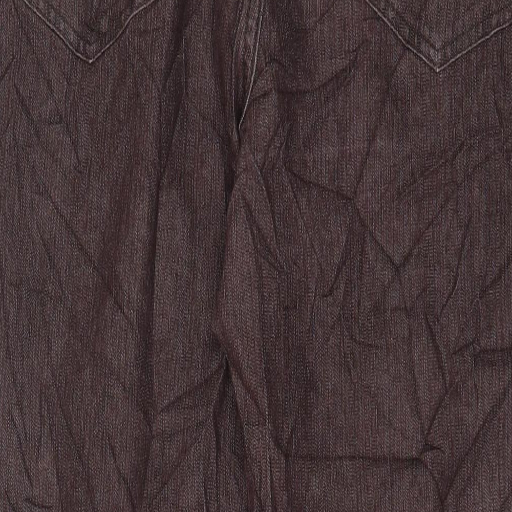 Matalan Womens Brown Cotton Bootcut Jeans Size 18 L30 in Regular Zip