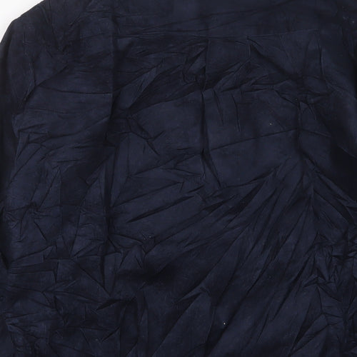 H&M Mens Blue Cotton Button-Up Size M Collared Button