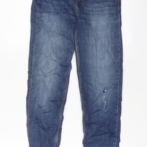 Zara Womens Blue Cotton Skinny Jeans Size 10 L27 in Regular Zip