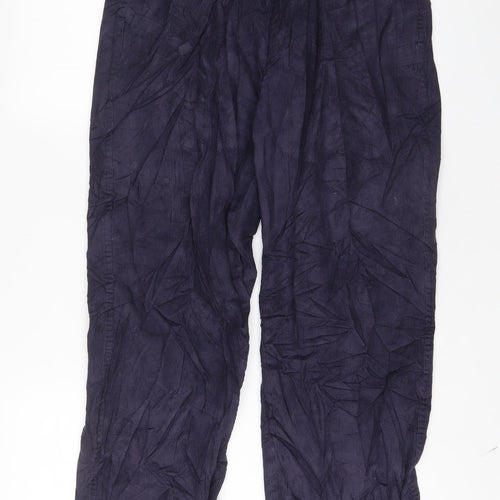 Chums Mens Blue Cotton Trousers Size 32 in L29 in Regular Zip