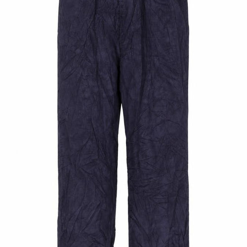 Chums Mens Blue Cotton Trousers Size 32 in L29 in Regular Zip