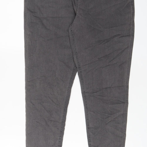 Marks and Spencer Womens Grey Cotton Jegging Jeans Size 16 L29 in Regular
