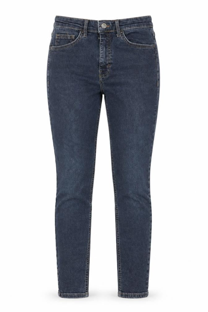 Topshop Womens Blue Cotton Skinny Jeans Size 28 in L30 in Regular Zip