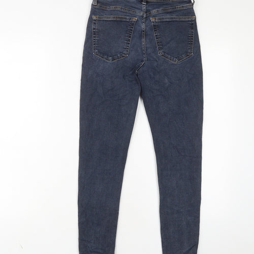 Topshop Womens Blue Cotton Skinny Jeans Size 28 in L30 in Regular Zip