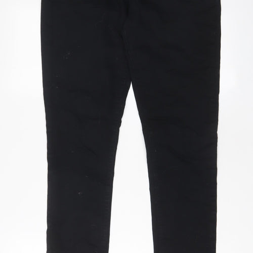 YESYES Womens Black Cotton Skinny Jeans Size 14 L32 in Regular Zip