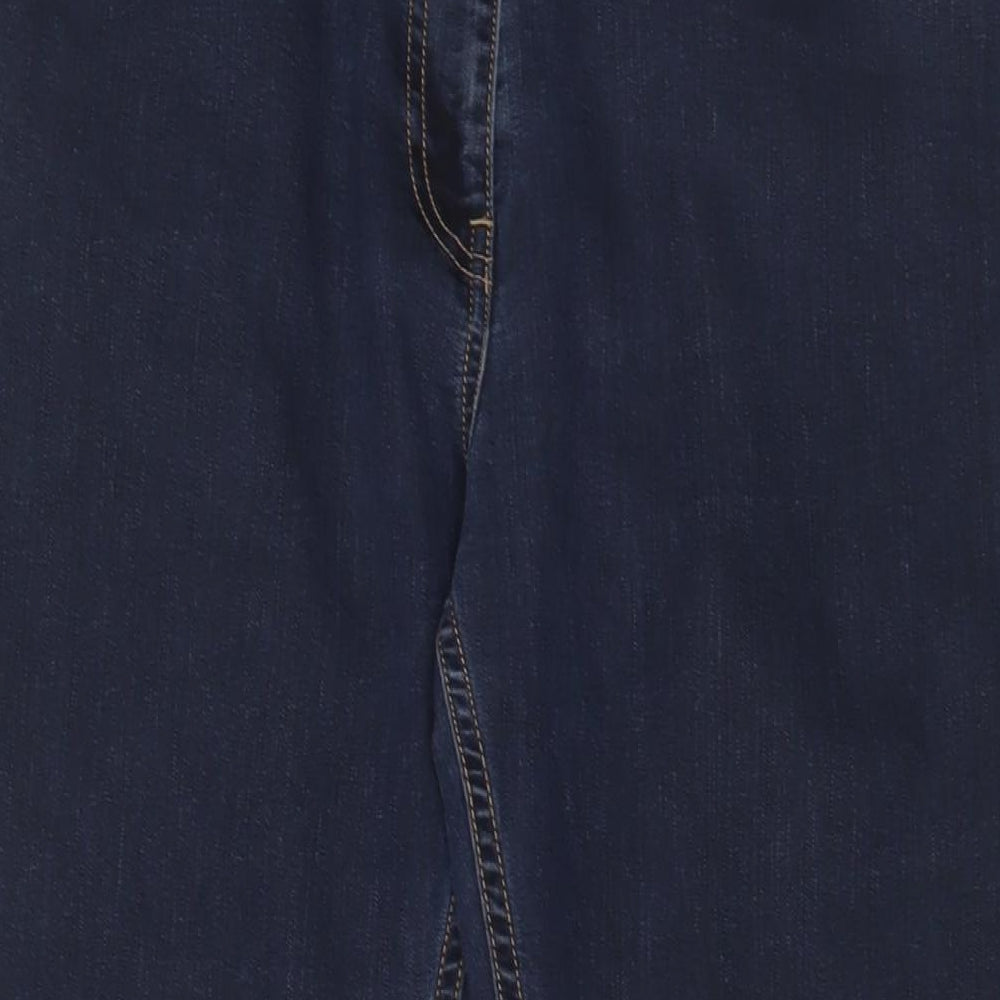 Rohan Womens Blue Cotton Bootcut Jeans Size 14 L28 in Regular Zip