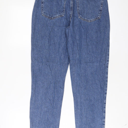 Denim & Co. Womens Blue Cotton Straight Jeans Size 10 L27 in Regular Zip