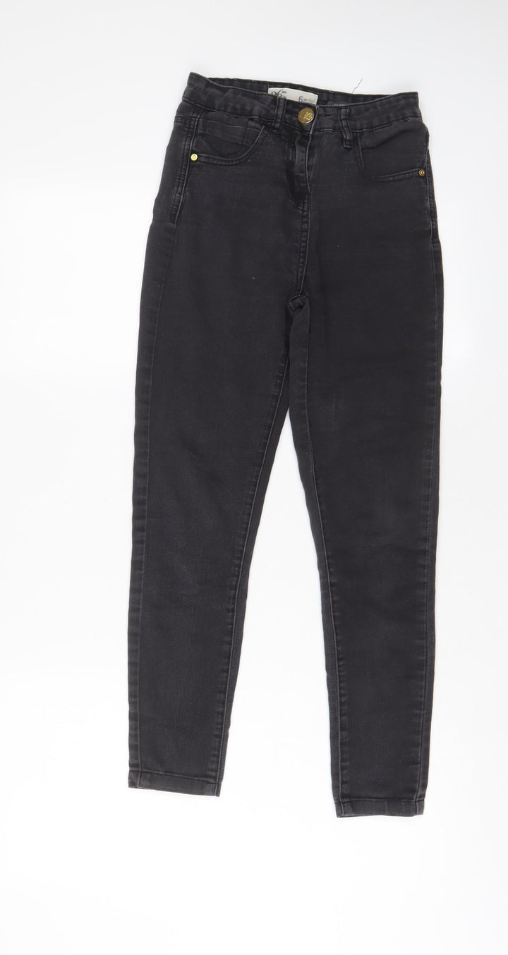 Internacionale Womens Grey Cotton Skinny Jeans Size 6 L28 in Regular Zip