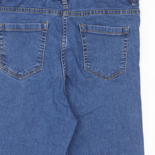 Pep&co Womens Blue Cotton Bermuda Shorts Size 12 L11 in Regular Zip