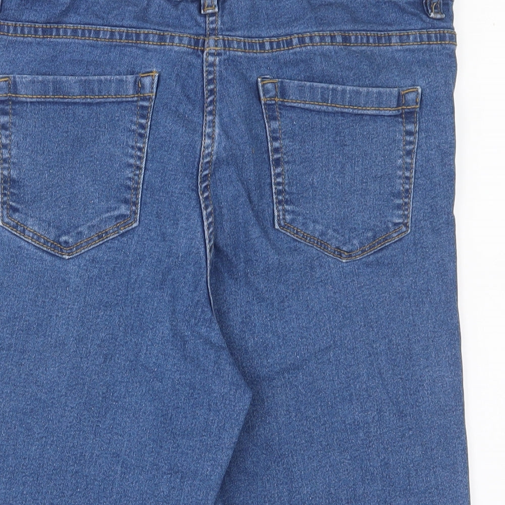 Pep&co Womens Blue Cotton Bermuda Shorts Size 12 L11 in Regular Zip