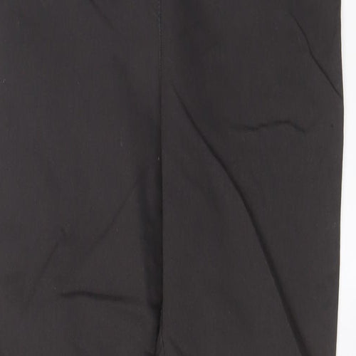 H&M Womens Brown Cotton Trousers Size 12 L29 in Regular Zip
