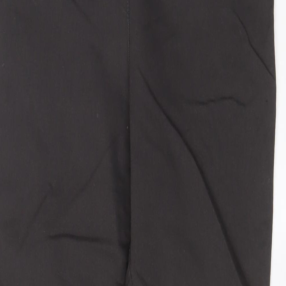 H&M Womens Brown Cotton Trousers Size 12 L29 in Regular Zip
