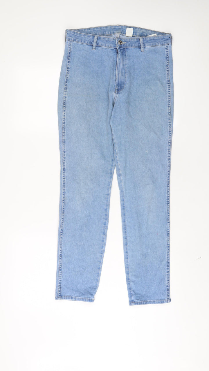 H&M Womens Blue Cotton Straight Jeans Size 31 in L28 in Regular Zip