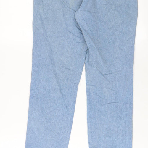 H&M Womens Blue Cotton Straight Jeans Size 31 in L28 in Regular Zip