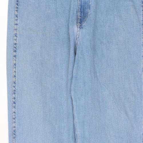 H&M Womens Blue Cotton Straight Jeans Size 31 in L28 in Regular Zip
