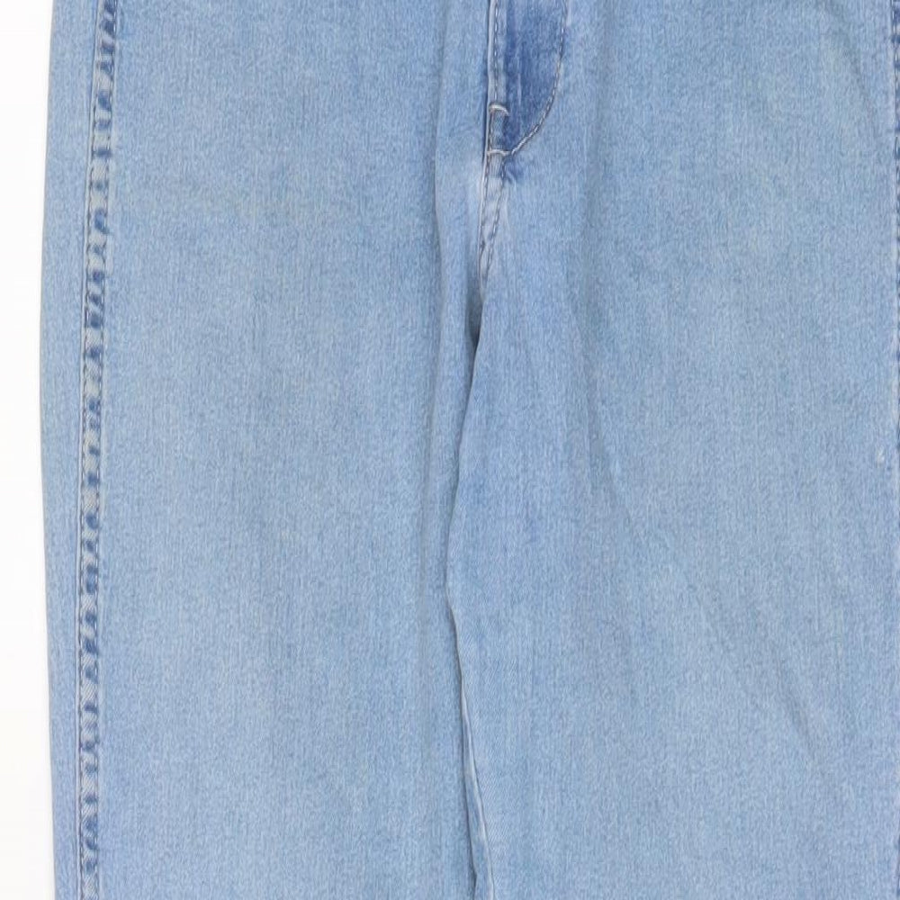 H&M Womens Blue Cotton Straight Jeans Size 31 in L28 in Regular Zip