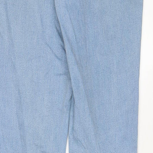 H&M Womens Blue Cotton Straight Jeans Size 31 in L28 in Regular Zip