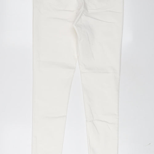 New Look Womens White Cotton Jegging Jeans Size 14 L30 in Regular