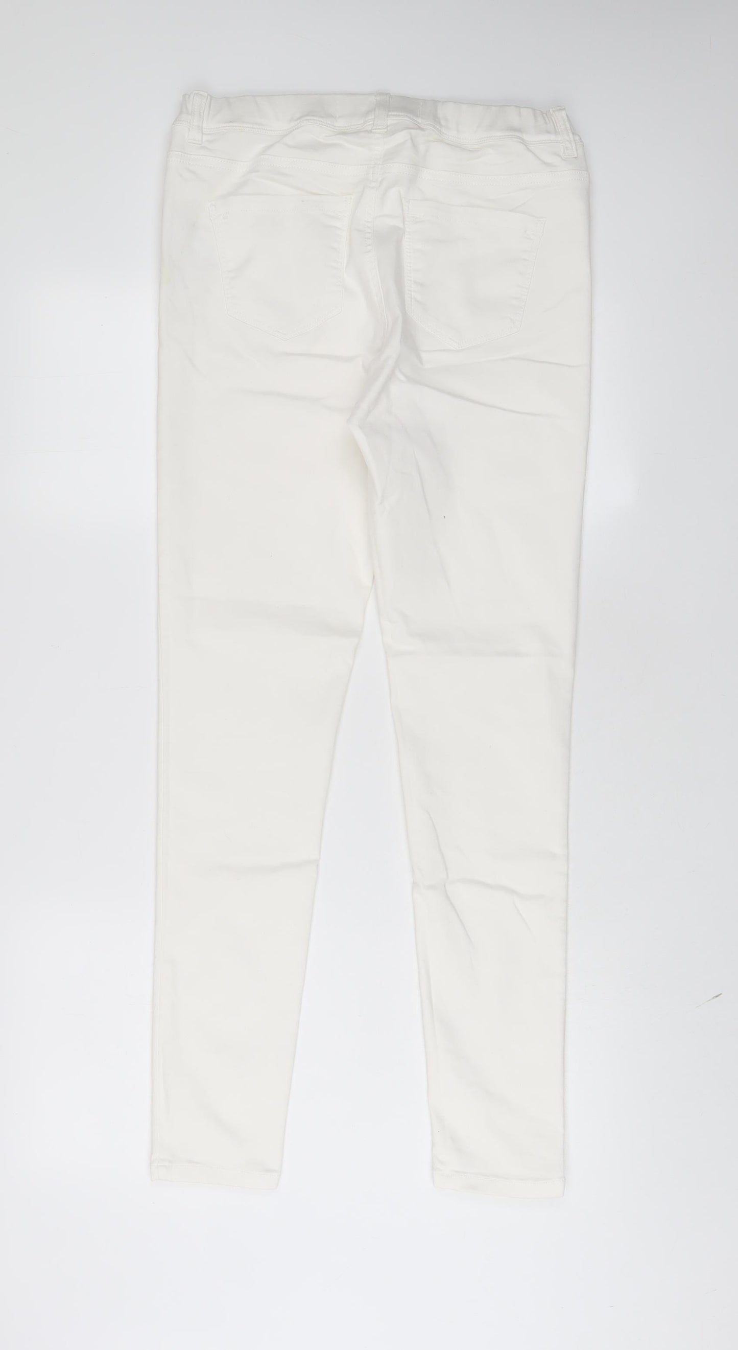 New Look Womens White Cotton Jegging Jeans Size 14 L30 in Regular
