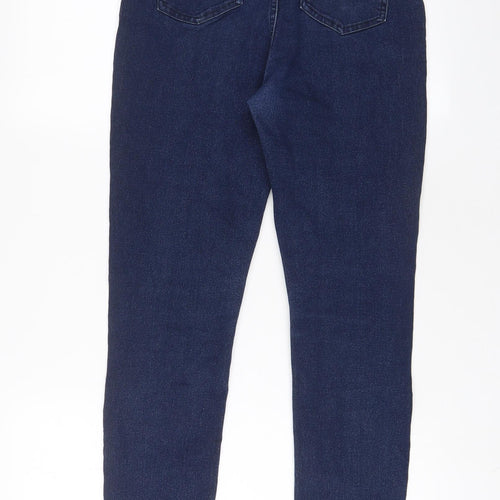 Select Womens Blue Cotton Skinny Jeans Size 12 L29 in Regular Zip