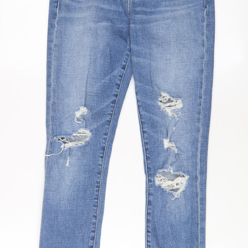 Abercrombie & Fitch Womens Blue Cotton Skinny Jeans Size 27 in L26 in Regular Zip
