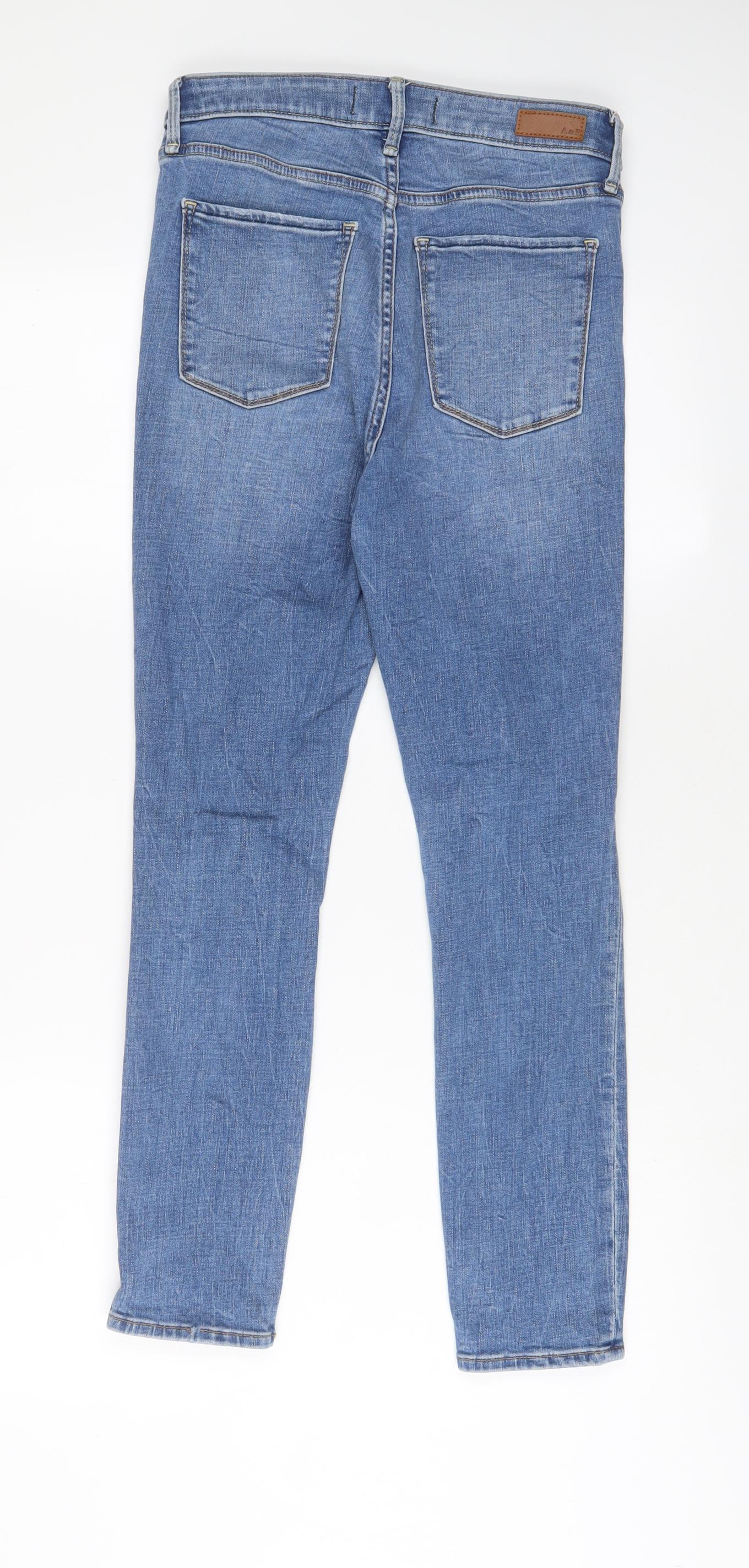 Abercrombie & Fitch Womens Blue Cotton Skinny Jeans Size 27 in L26 in Regular Zip