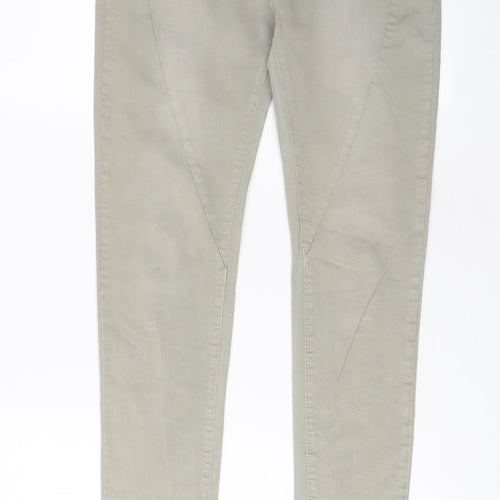 Analucy Womens Green Cotton Skinny Jeans Size 10 L26 in Regular Zip