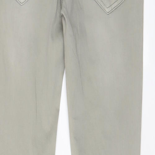 Analucy Womens Green Cotton Skinny Jeans Size 10 L26 in Regular Zip