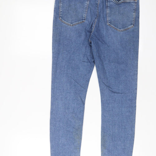 ASOS Womens Blue Cotton Capri Jeans Size 30 in L29 in Regular Zip