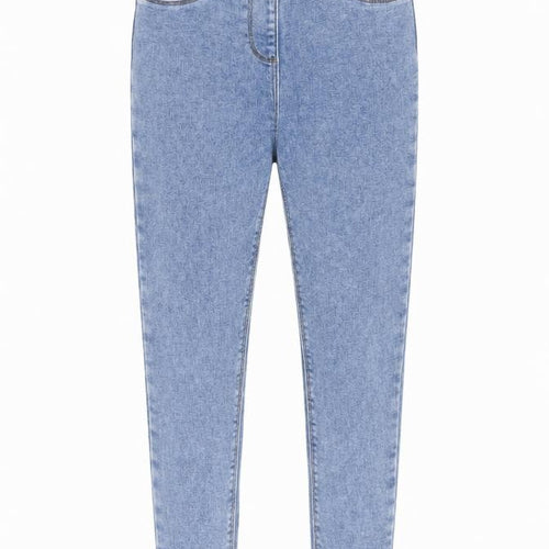 George Girls Blue Cotton Jegging Jeans Size 9-10 Years L24 in Regular Pullover
