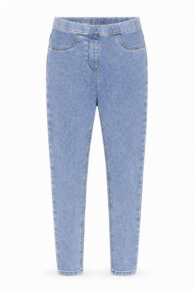 George Girls Blue Cotton Jegging Jeans Size 9-10 Years L24 in Regular Pullover