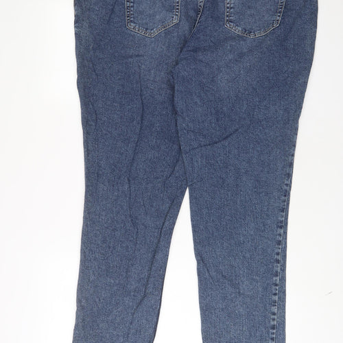 Nutmeg Womens Blue Cotton Boyfriend Jeans Size 22 L31 in Slim Zip