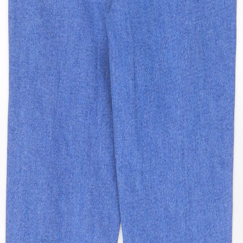 New Look Girls Blue Cotton Straight Jeans Size 14 Years L28 in Regular Zip - Distressed, Mom Style