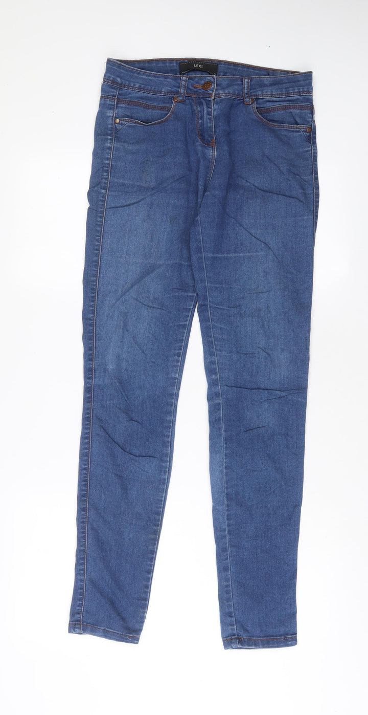 Crafted Womens Blue Cotton Skinny Jeans Size 10 L32 in Regular Zip