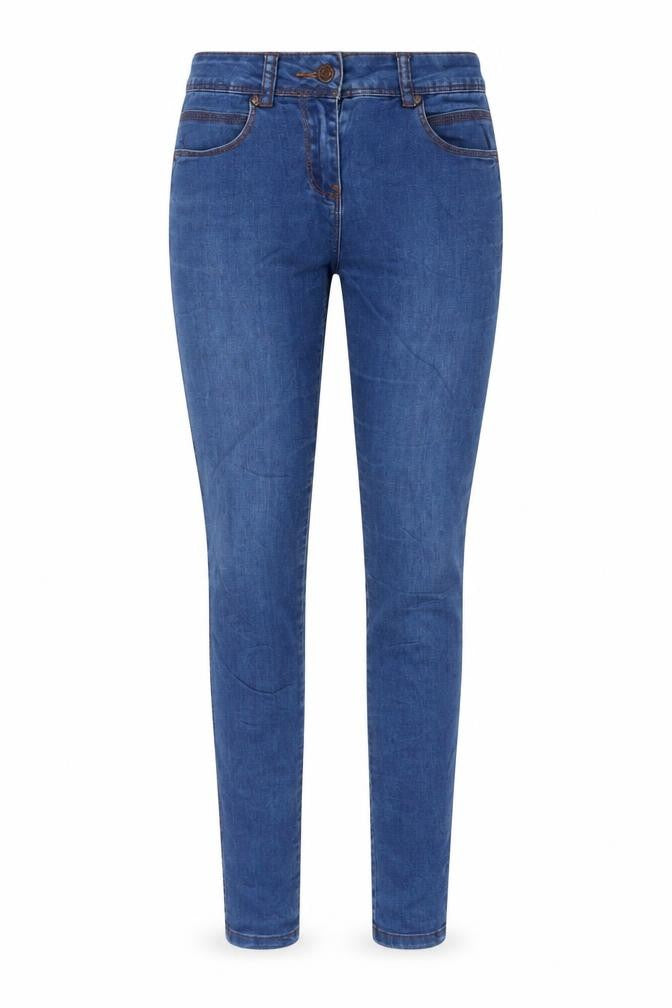 Crafted Womens Blue Cotton Skinny Jeans Size 10 L32 in Regular Zip