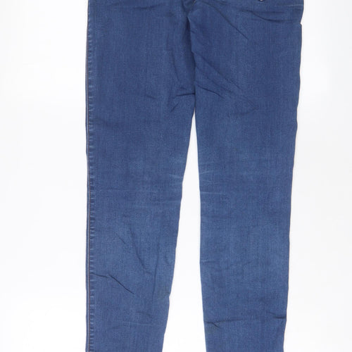 Crafted Womens Blue Cotton Skinny Jeans Size 10 L32 in Regular Zip
