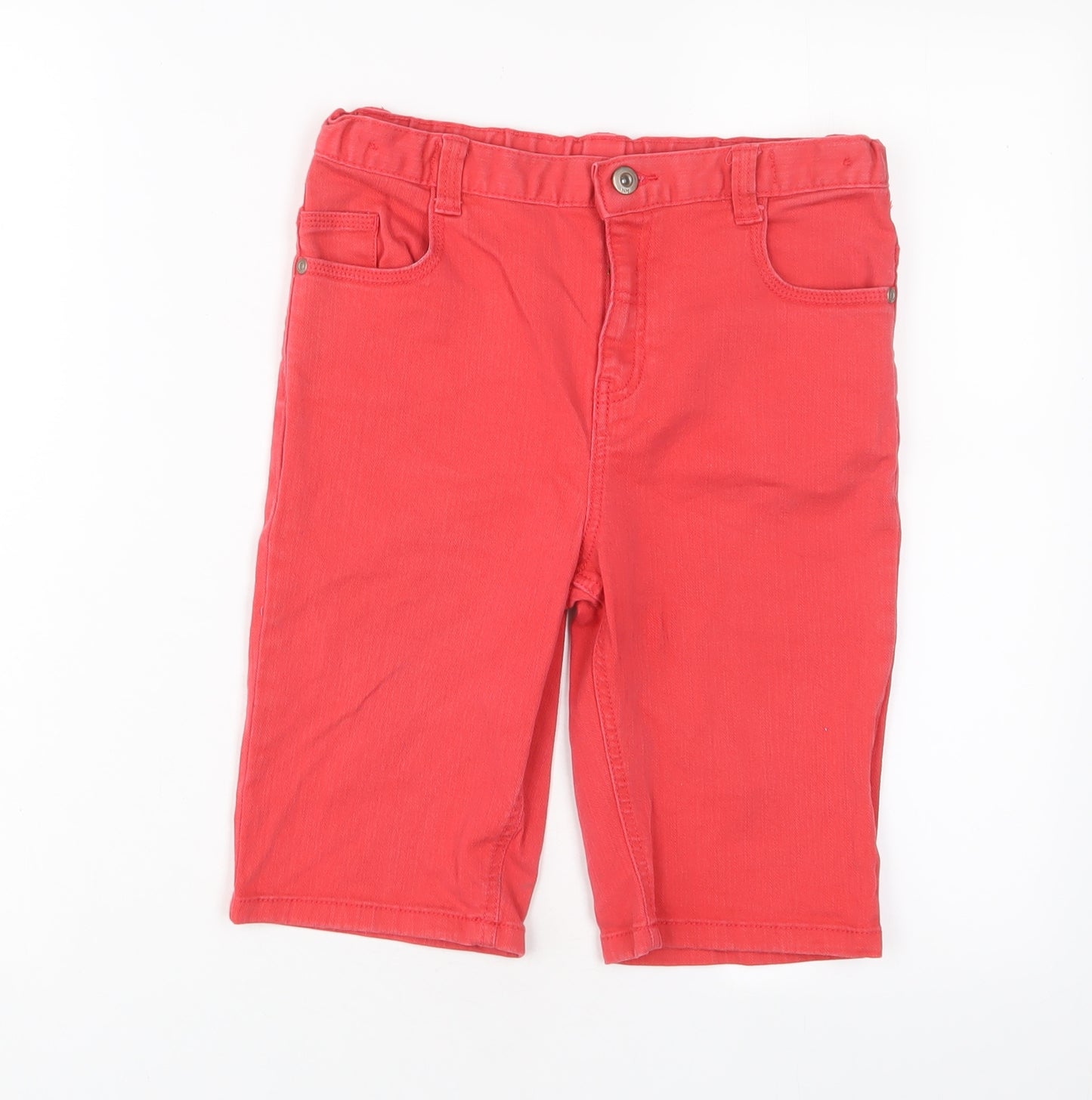 Nutmeg Girls Pink Cotton Bermuda Shorts Size 11-12 Years L10 in Regular Zip - Adjustable waist