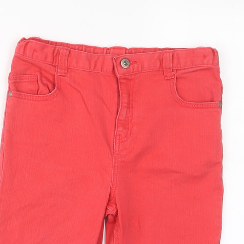 Nutmeg Girls Pink Cotton Bermuda Shorts Size 11-12 Years L10 in Regular Zip - Adjustable waist