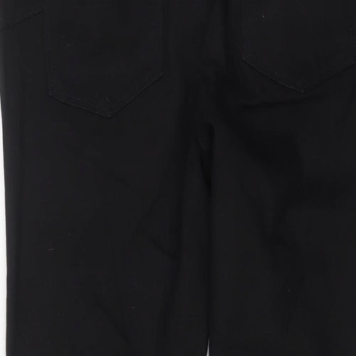 NEXT Womens Black Cotton Skinny Jeans Size 14 L30 in Regular Zip