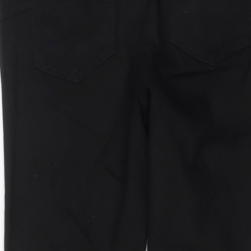 NEXT Womens Black Cotton Skinny Jeans Size 14 L30 in Regular Zip
