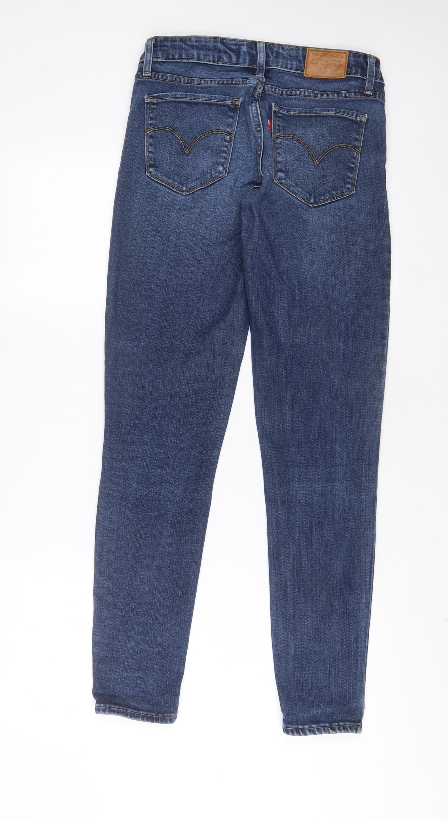 Levi's Womens Blue Cotton Skinny Jeans Size 26 in L30 in Regular Zip