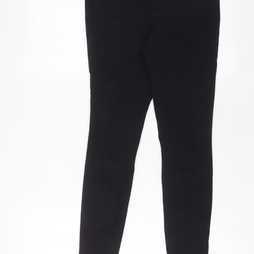TU Womens Black Cotton Skinny Jeans Size 8 L26 in Regular Zip