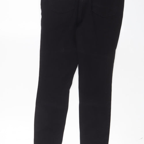 TU Womens Black Cotton Skinny Jeans Size 8 L26 in Regular Zip
