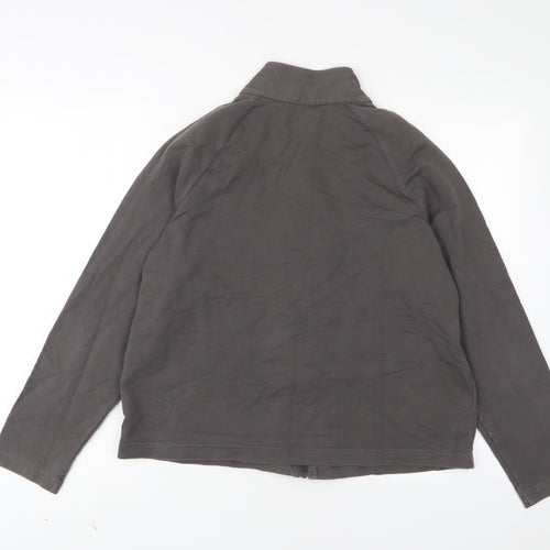 Marks and Spencer Womens Brown Cotton Full Zip Sweatshirt Size 18 Zip