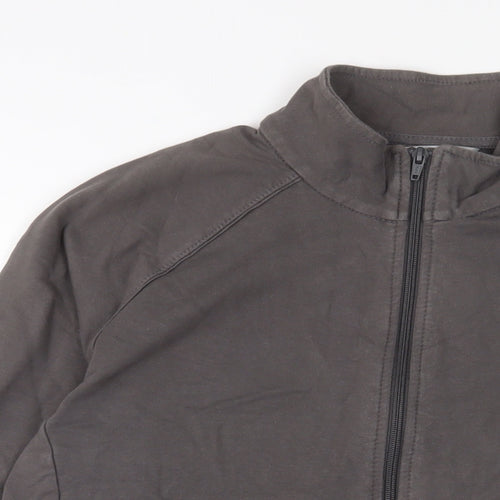 Marks and Spencer Womens Brown Cotton Full Zip Sweatshirt Size 18 Zip