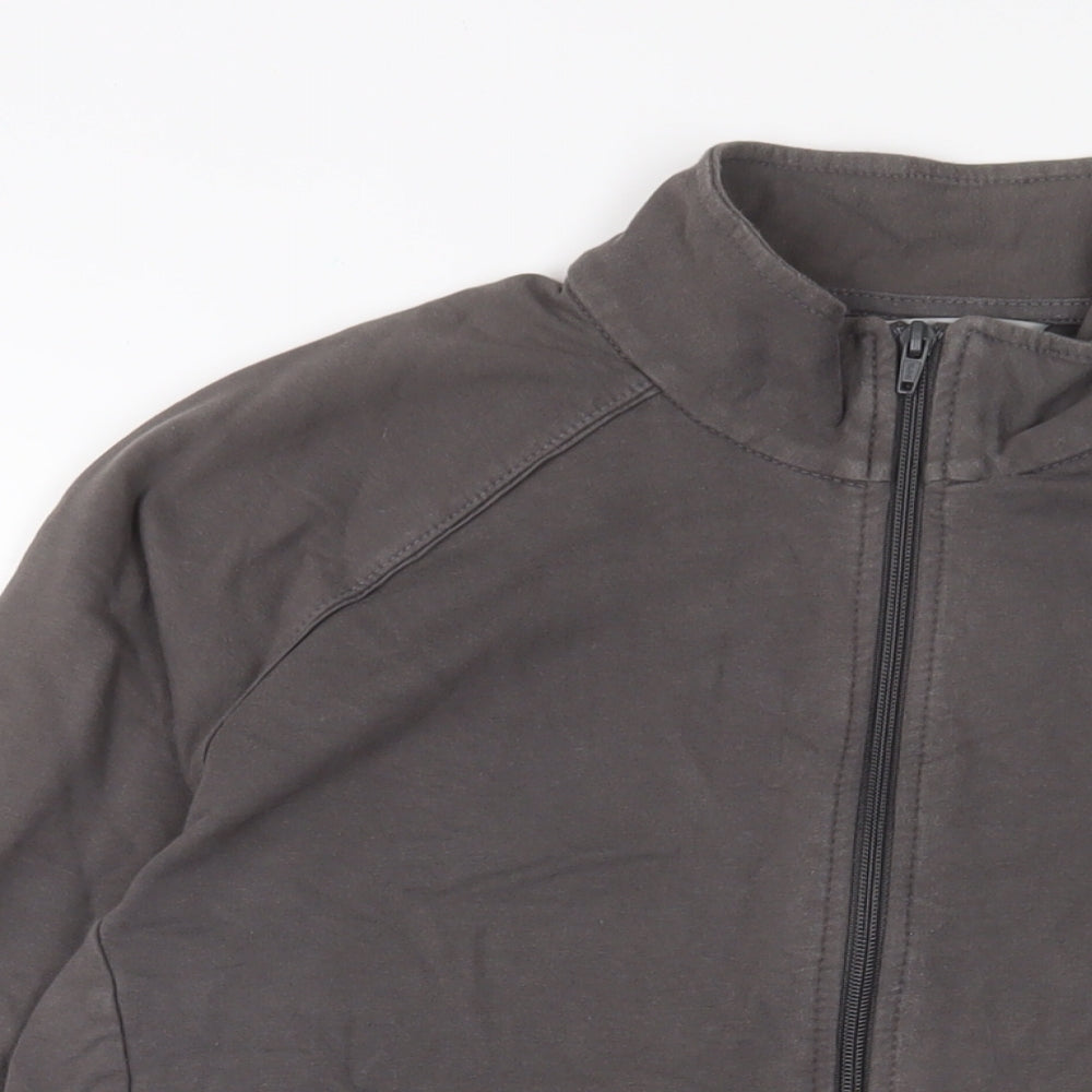 Marks and Spencer Womens Brown Cotton Full Zip Sweatshirt Size 18 Zip