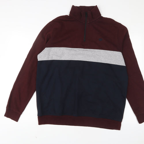 Burton Mens Multicoloured Striped Cotton Pullover Sweatshirt Size L